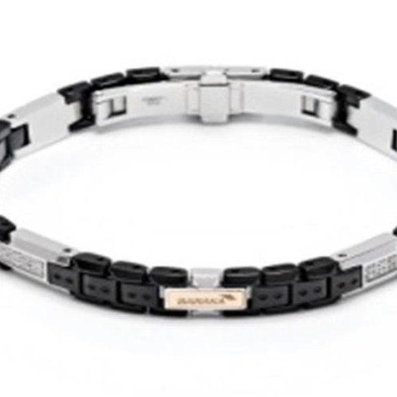 BARAKA Men's BR214203ROGR070018 Kabala Collection Gold White Diamonds Bracelet